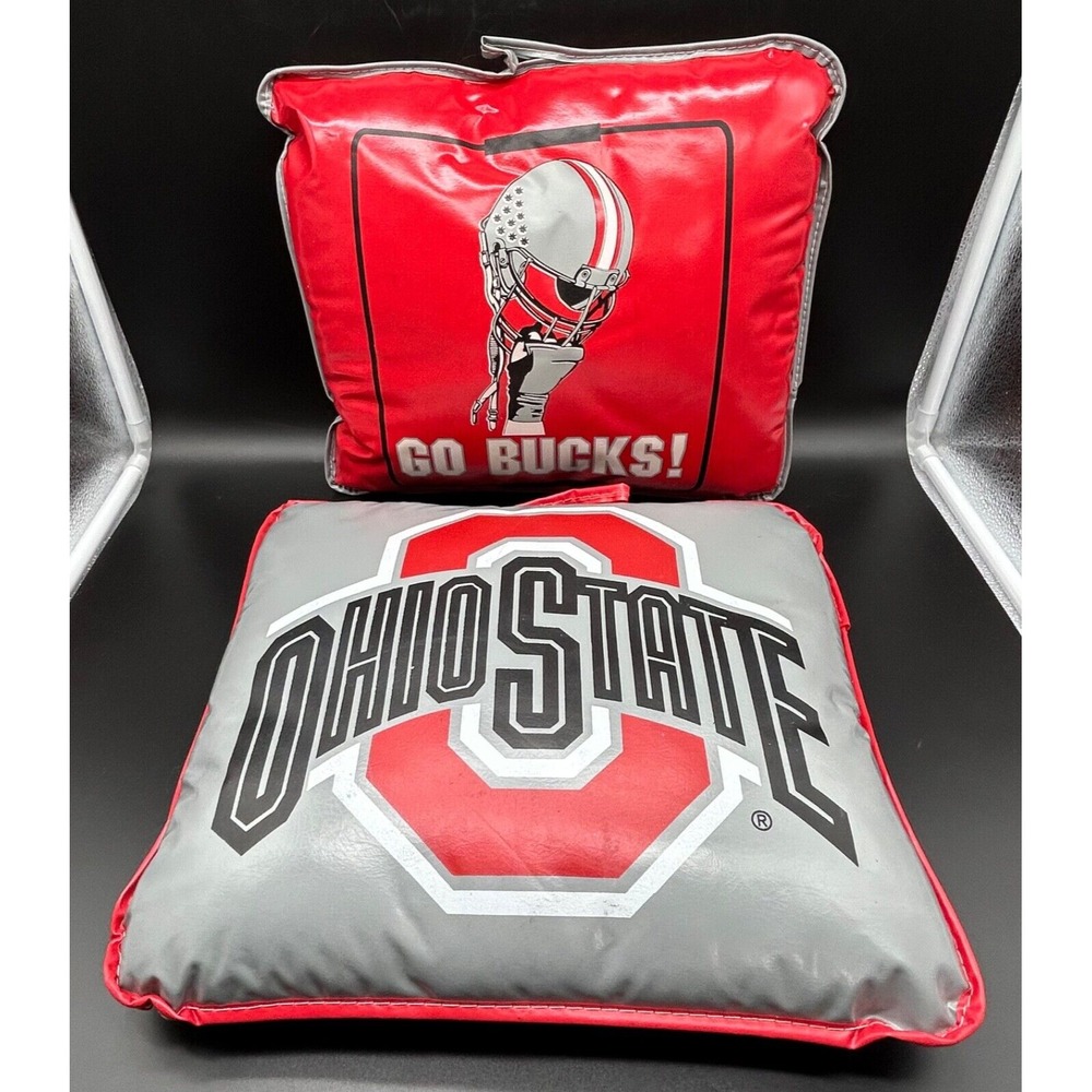 Vintage Set 2 Ohio State Buckeyes Football Stadium Seat Cushion Pill Carmen